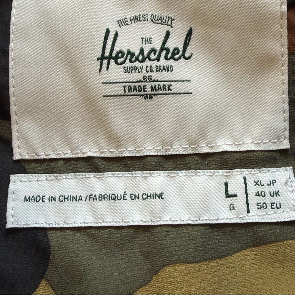 Herschel Supply Varsity Jacket Woodland Camo Size Large Nwt — image 8 of 8